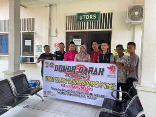 Momen HUT Ke 72 Humas Polri Tahun 2023,  Polres Rohul Donor Darah